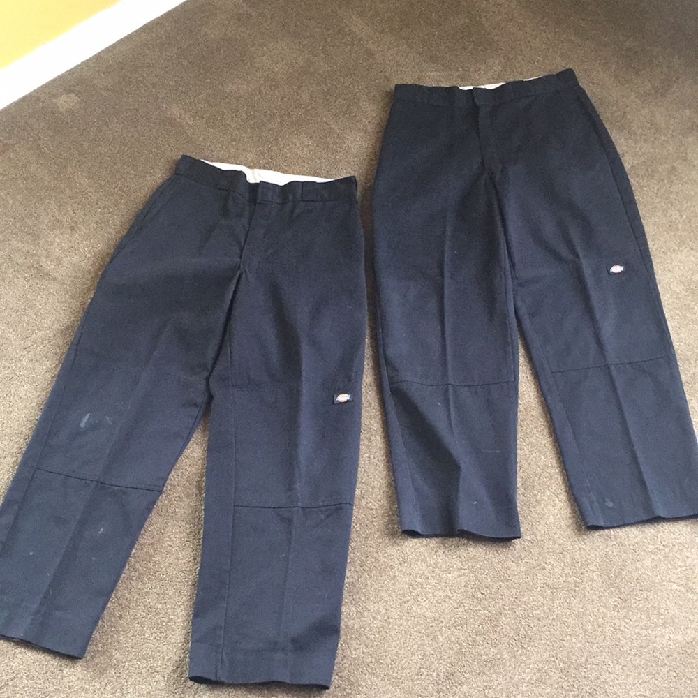 Dickies-Lot of 2 used men’s black Dickies pants.  34waist x 34 length